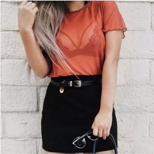 💥NWT -"Look @me" Black Denim Mini Skirt